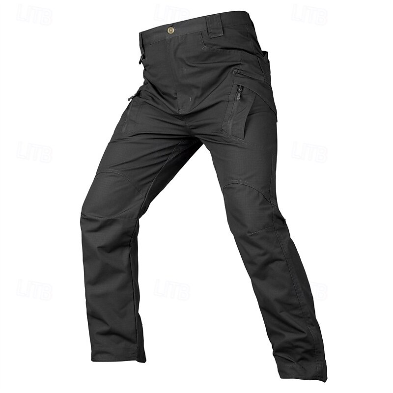 Men's Cargo Pants Tactical Pants Trousers Buttons Multi Pocket Plain Waterproof Wearable Outdoor Daily Camping & Hiking Fashion Classic Black Green2