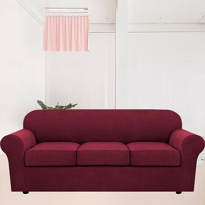 Stretch Sofa Cover - Elastic Couch Cover for All-Inclusive Protection - Durable and Soft Fabric - Easy to Install and Clean - Perfect for Living Room Decor and Pet-Friendly Homes