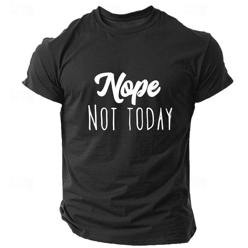 Men's Short Sleeve T-Shirt - Funny Sarcastic 'Nope Not Today' Lifestyle Graphic Tee