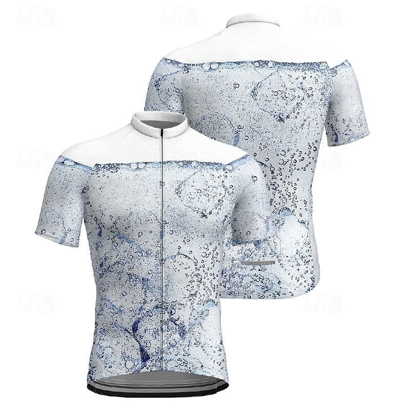 Women's Cycling Jersey Graphic Short Sleeve Bike Tee Tshirt Jersey Top with 3 Rear Pockets Mountain Bike MTB Quick Dry Breathable Sports Blue Clothing Apparel3