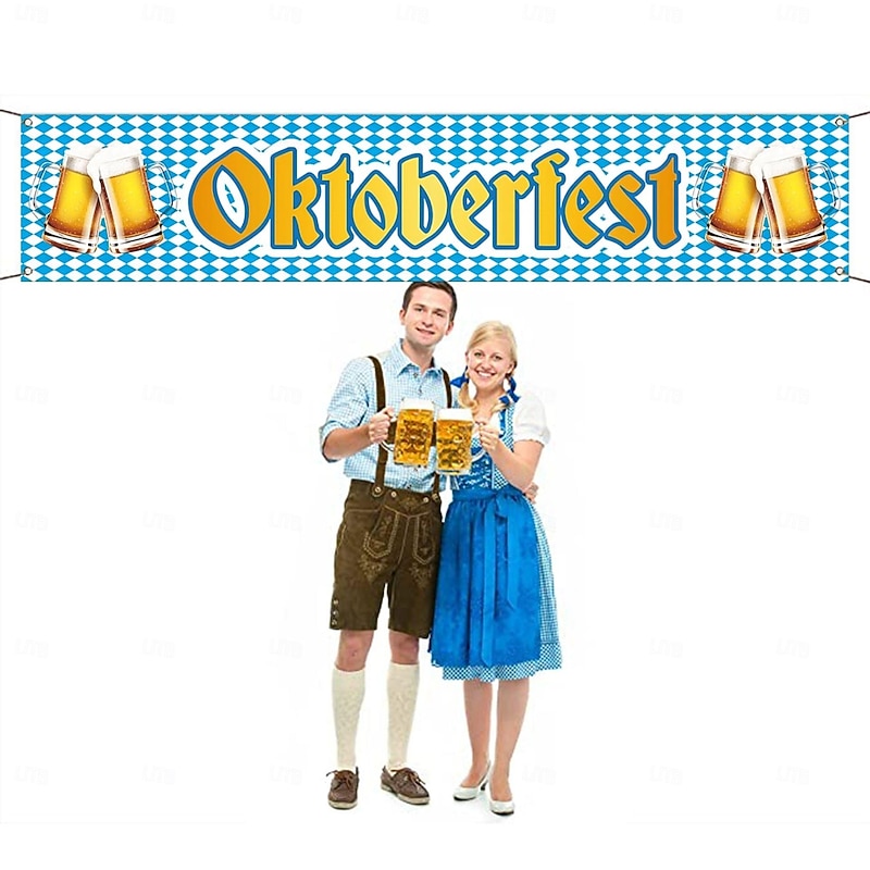 German Oktoberfest 2025 Outdoor Banner Background Holiday Party Decoration Scene Decoration Hanging Flag2
