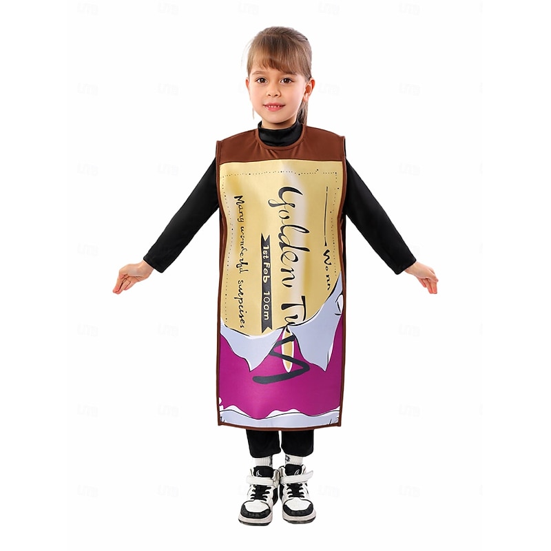 Charlie and the Chocolate Factory Wonka Chocolate Bar Cosplay Costume Cosplay Movie Cosplay for Boys Girls' Kid's Carnival Masquerade Event / Party Masquerade2