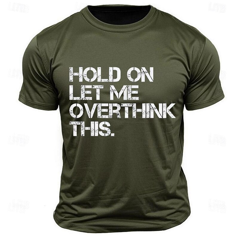 Men's Letter Funny T Shirt Tee Top 100% Cotton Short Sleeve Graphic Shirt Black White Dark Grey Comfortable Tee Street Sports Outdoor Fashion Designer Clothing4