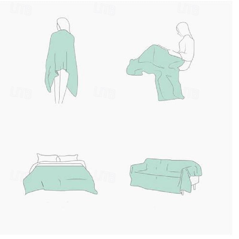 Primaloft Sofa Blanket Full Cover Pure Cotton Plain Color Not Fading Sofa Towel Sofa Cover with Ruffles4