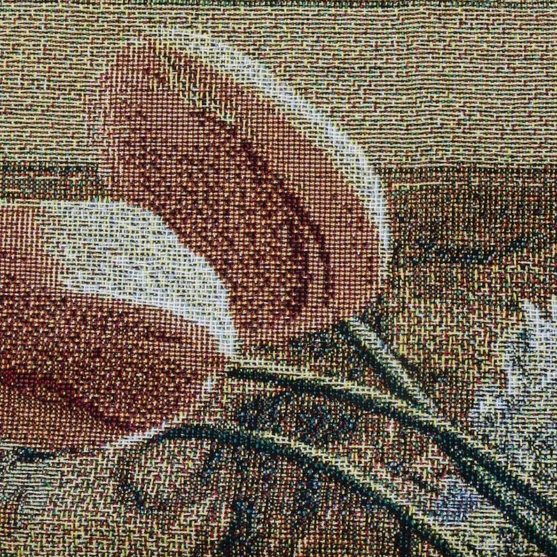 Jacquard Woven Tapestry Gobelin Aubusson Wall Art Hanging Large Tapestry Reproduction Loom Cotton Weave Tulips in a Vase Belgian Tapestry (without tassels and rod)3