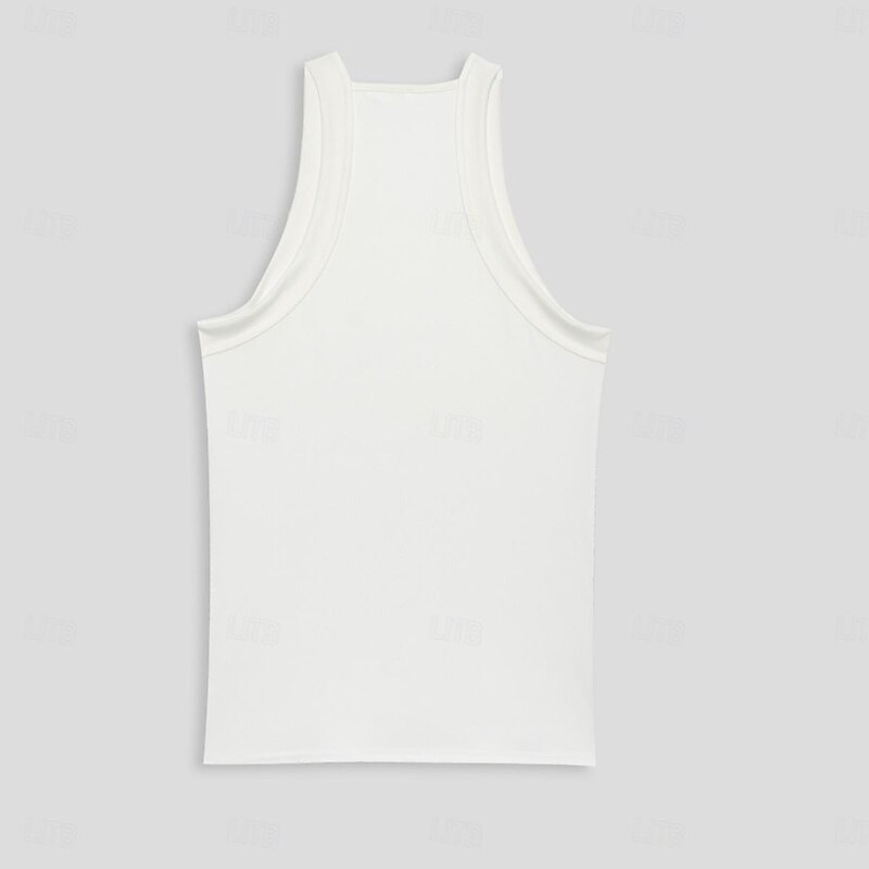 Men's Tank Top Vest Top Undershirt Muscle Shirt Sleeveless Square Summer Plain Fashion Streetwear Bodybuilding Fitness Sports & Outdoor Athleisure Black White Top Tee for Men3