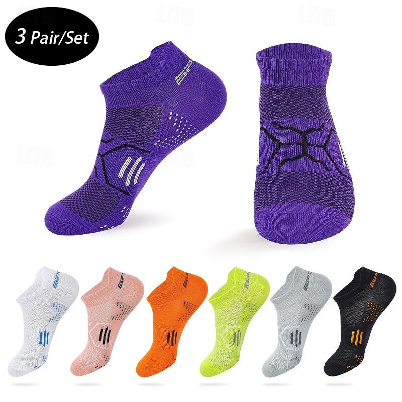 Men's 3 Pairs Multi Packs Socks Running Socks Casual Socks Black White Color Color Block Sports & Outdoor Daily Vacation Basic Medium Spring Fall Fashion Casual