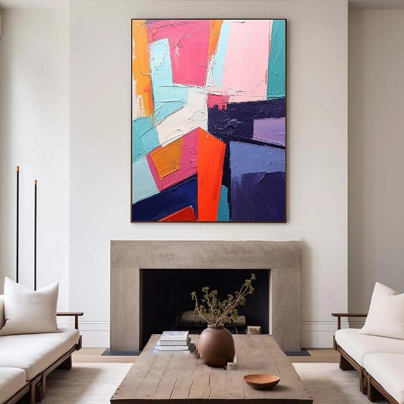 Large Abstract texture painting handmade Wall Art Blue Painting hand painted 3D Texture Painting  Handmade Colorful Modern Oil Painting Minimalist Art painting for Living Room bedroom wall Decor2