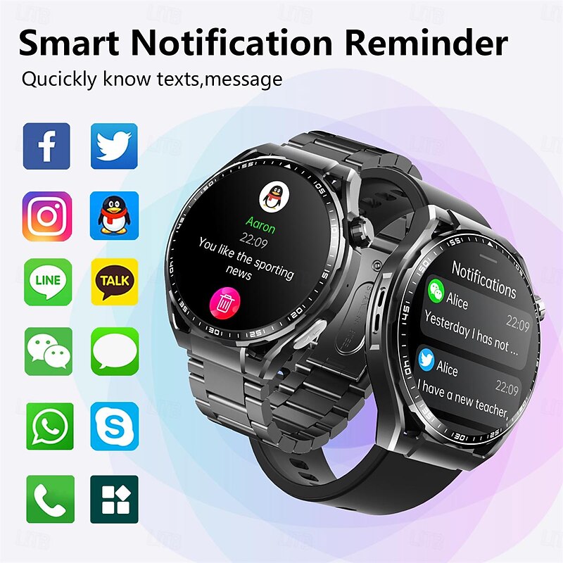 F200 ECG Smart Watch 1.55inch Large Screen Bluetooth Call Health Monitoring SOS Sports Fitness Tracker Men Women Smartwatch4