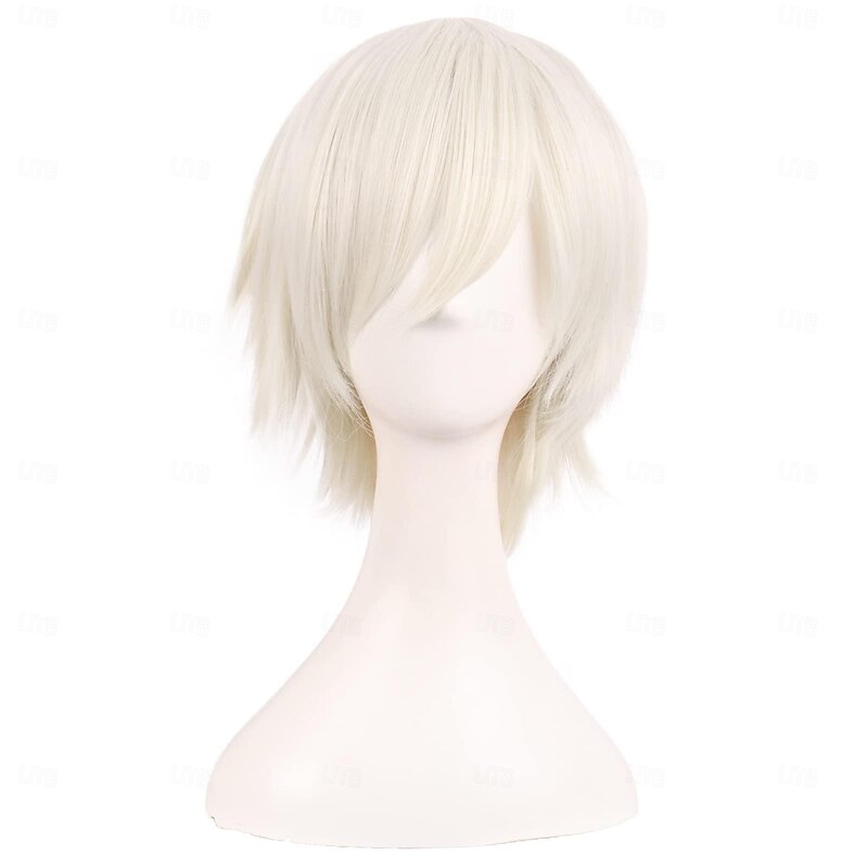 12 Inch / 30 cm Men Short Straight Wig Cosplay Costume Wig Halloween Wigs2