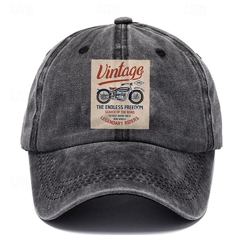 Men's Baseball Cap Sun Hat Trucker Hat Black Navy Blue 100% Cotton Print Fashion Casual Street Daily Motorcycle Adjustable Sunscreen Breathable3