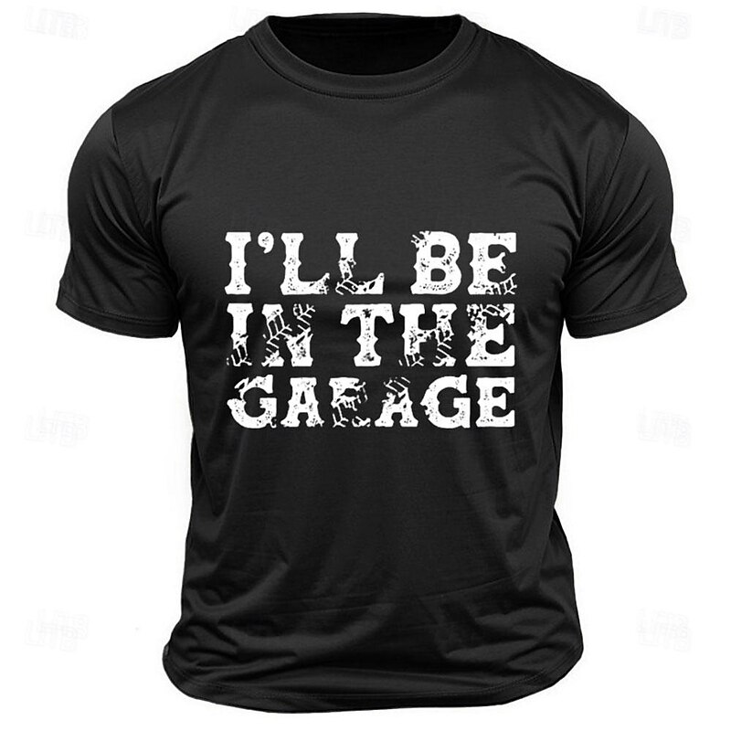 Men's Funny Letter Print T Shirt Tee Top 100% Cotton Short Sleeve Graphic Shirt Black Dark Grey Army Green Comfortable Tee Street Sports Outdoor Fashion Designer Clothing2