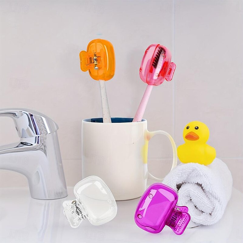6PCS Toothbrush Cover - Toothbrush Protection Holder Portable Plastic Toothbrush Head Cover - Suitable for Travel, Business, Camping, School, Home4
