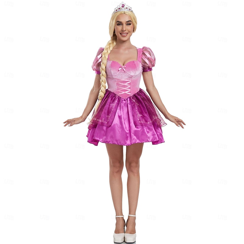 Princess Rapunzel Halloween Dress Cosplay Costume Sexy Costume Adults' Women's Carnival Masquerade Performance Party Easy Halloween Costumes Dress Up