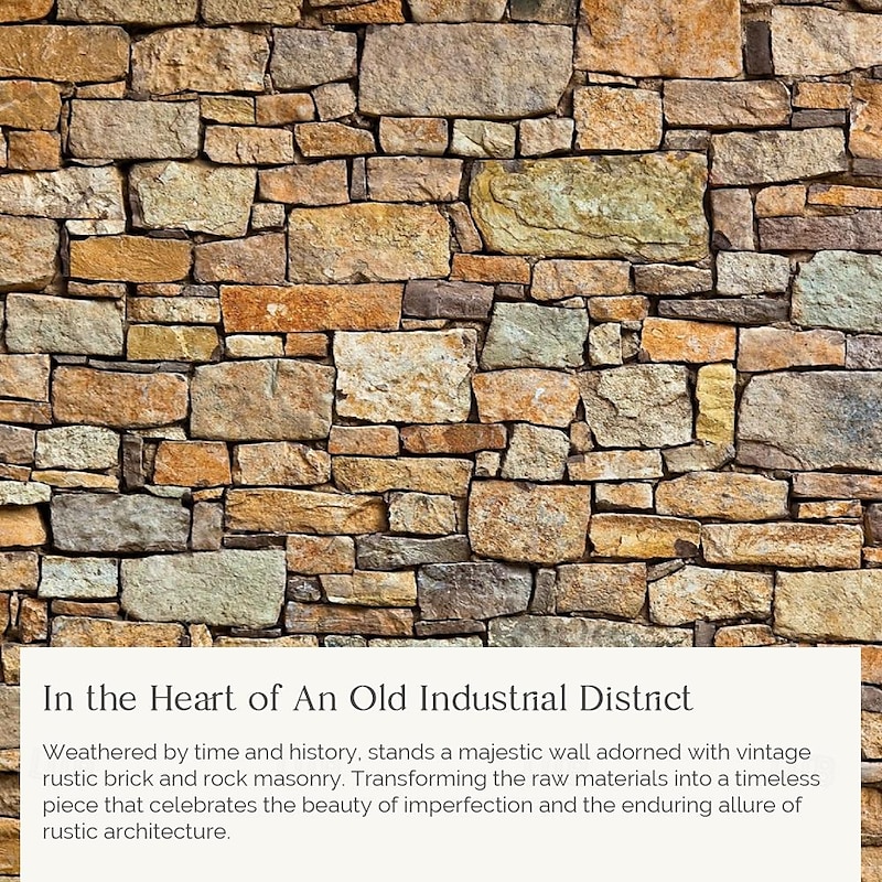 Vintage Wall Bricks Wall Tapestry Art Decor Blanket Curtain Picnic Tablecloth Hanging Home Bedroom Living Room Dorm Decoration Architecture Vintage Rustic Rock Masonry3