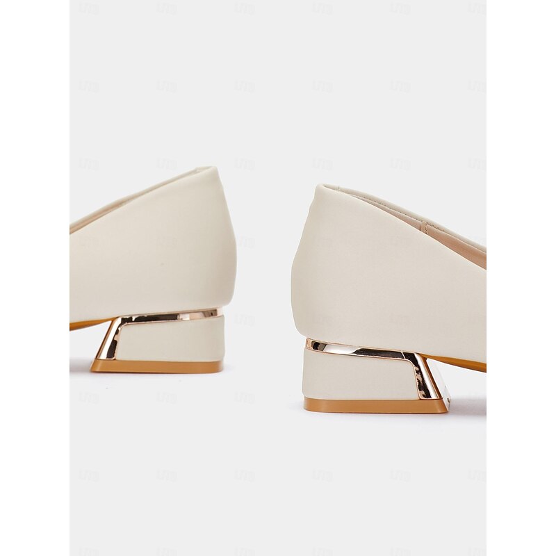 Women's Pearl Embellished Low Heel Flats - Elegant Pointed Toe Slip-On Shoes for Weddings and Formal Events4