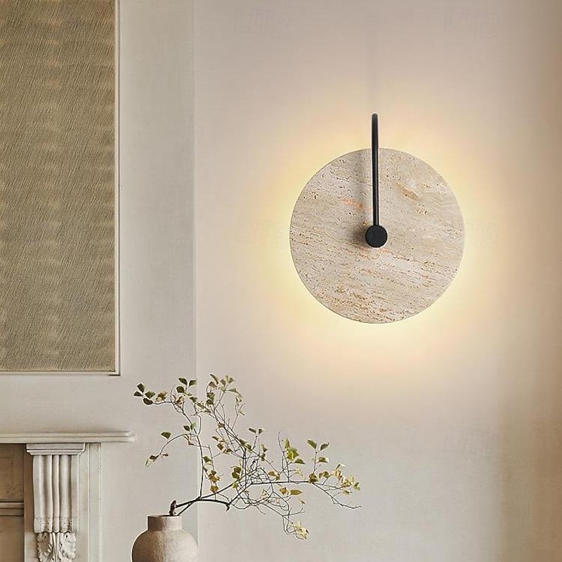 LED Indoor Wall Lights Cream Wabi-sabi Style LED Wall Lamp Rustic Wall Sconces for Living Room TV Staircase Backdrop Bedroom Bedside Decorative Lamps Stairs 110-240V