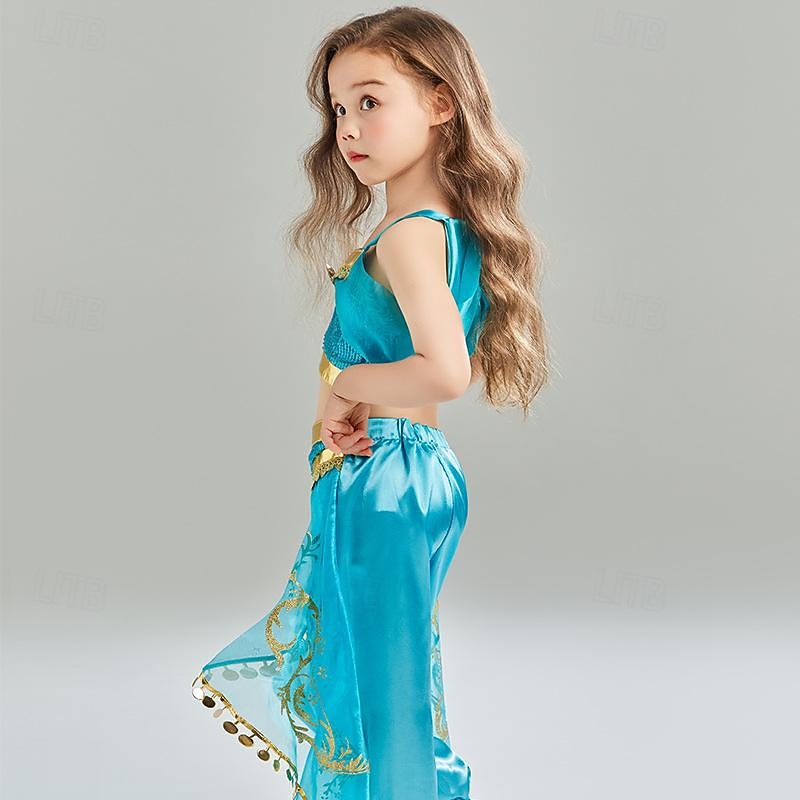 Aladdin Fairy Tale Princess Jasmine Outfits Theme Party Costume Cosplay Movie Cosplay for Girls' Kids Carnival Party / Evening4