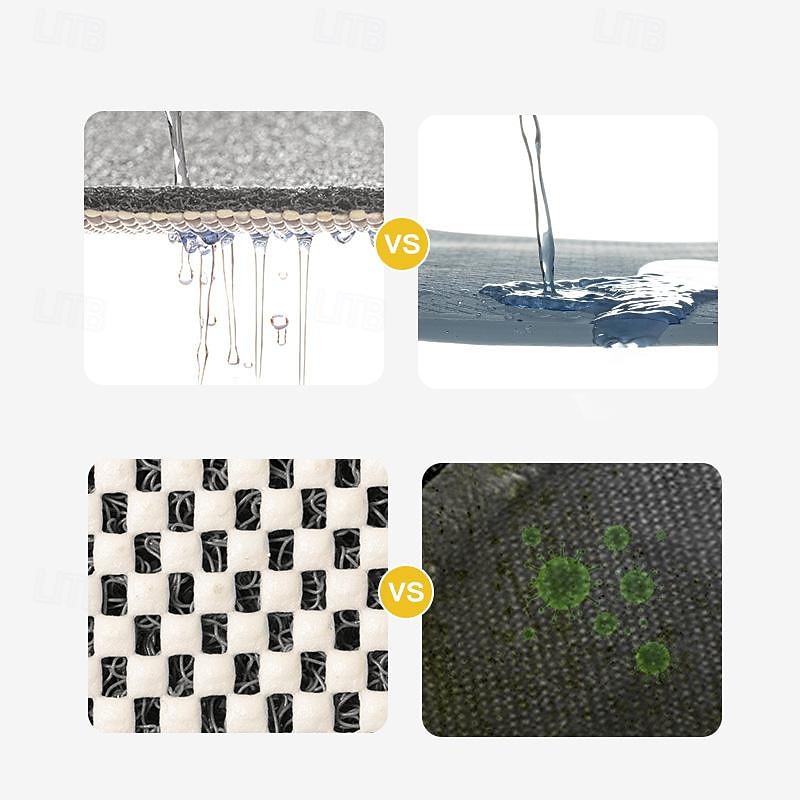 Non Slip Bathtub Mat,Loofah Shower Mat,Washable Fast Drying Bath Tub Mats,Foot Scrubber Mat,Anti Slip Shower Safety Mat4