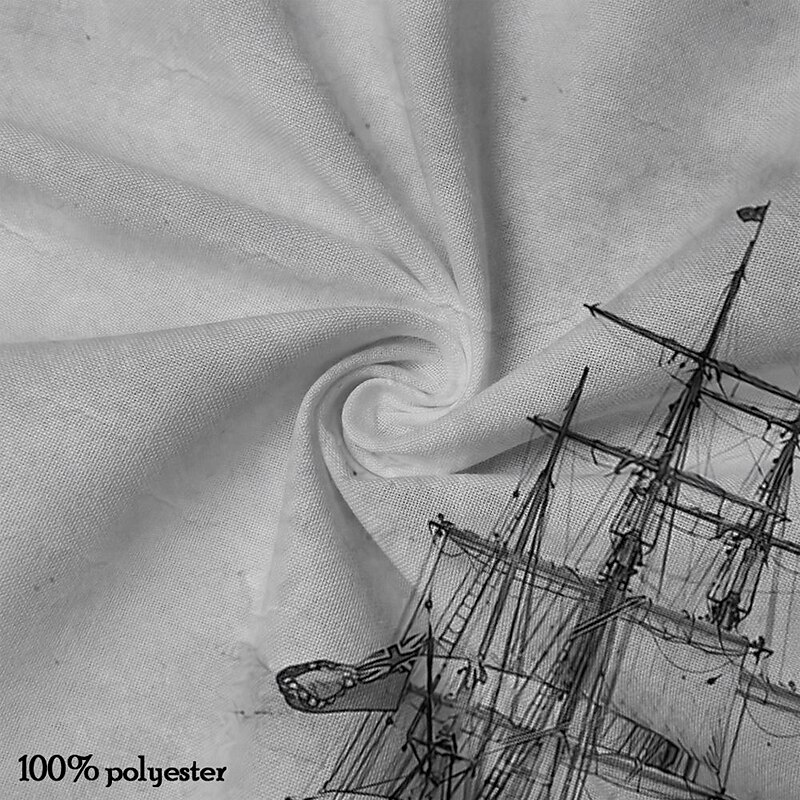 Men's Nautical Sailboat Shirt Western Shirt Cowboy Shirt Sleeveless Western Style Outdoor Work Causal Summer Spring Shirt Collar Gray2