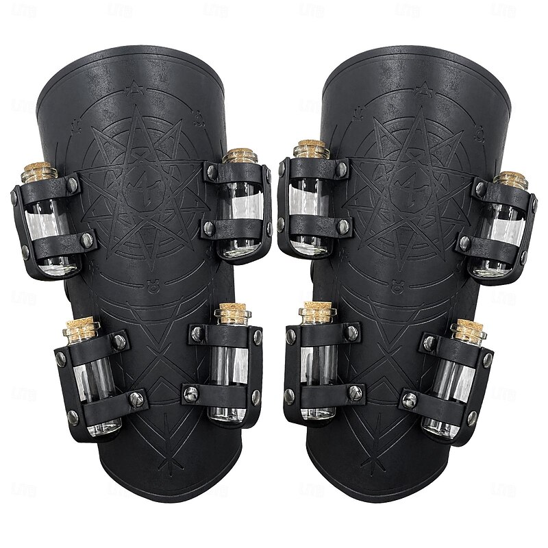 Retro Vintage Medieval Renaissance Wristband Armband Ranger Shieldmaiden Archery Fancy Dress Men's Women's Viking Halloween Carnival Masquerade LARP Adults' Wrist Brace All Seasons3