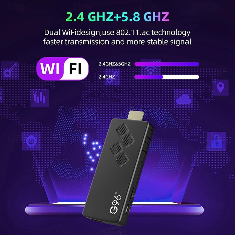 G96 4K Smart TV Stick Android 10 ATV OS Top Set Box Allwinner H313 2GB16GB 2.4G/5G Wifi Bluetooth 4.0 Youtube Media Player3