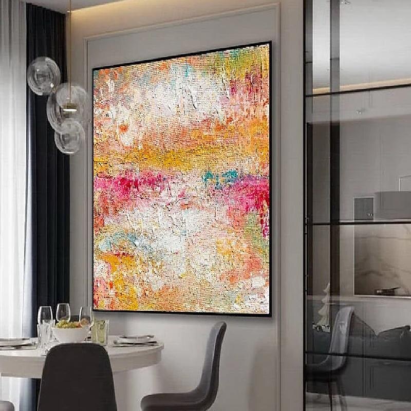 Beige Colorful Painting handmade Brown wabi sabi artwork oil painting hand painted Textured Oil Painting Beige Oil Painting Abstract Canvas Art Modern Horizontal decor art2