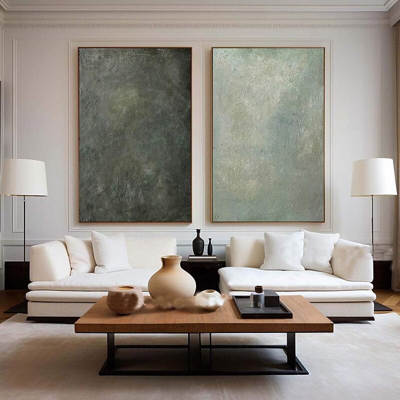 Large Green Texture Painting hand painted Dark Green Abstract oil painting handmade Wall Art Sage Green Abstract Painting Modern Texture Canvas Art Green Wall Art paintings4