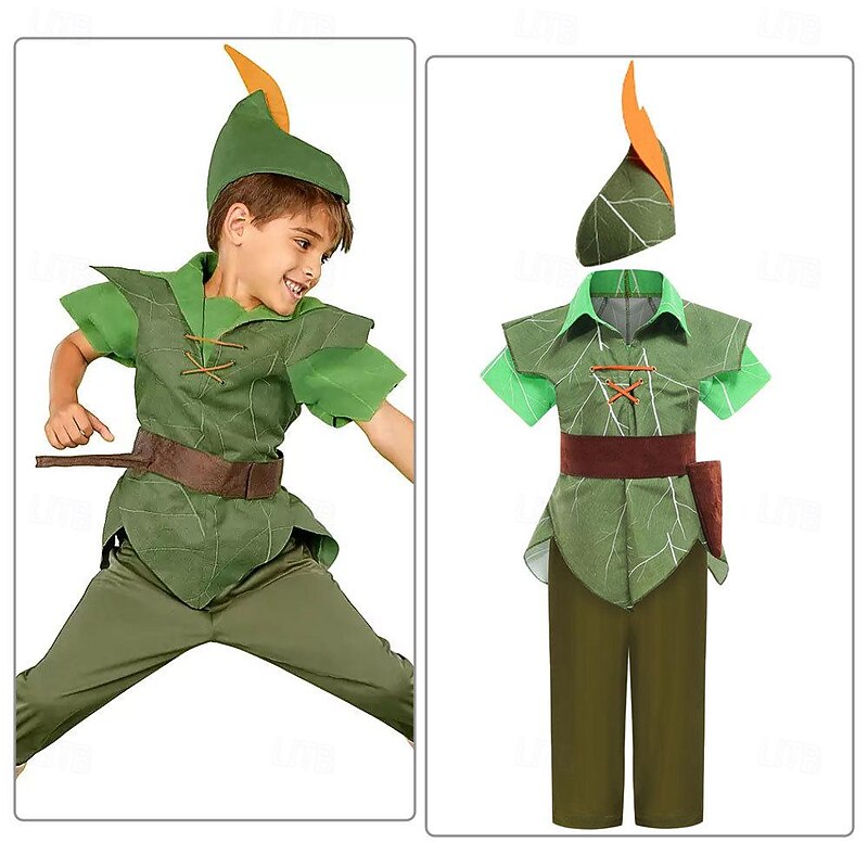 Peter Pan Cosplay Costume Theme Party Costume Cosplay Movie Cosplay for Boys Girls' Kid's Carnival Masquerade Event / Party Festival2