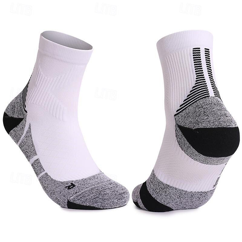 Athletic Sports Socks Running Socks Grip Socks 1 Pair Color Block Men's Socks Anti-Slip Breathable Sweat wicking Comfortable Gym Workout Basketball Running Jogging Cycling Sports Color Block Fashion3