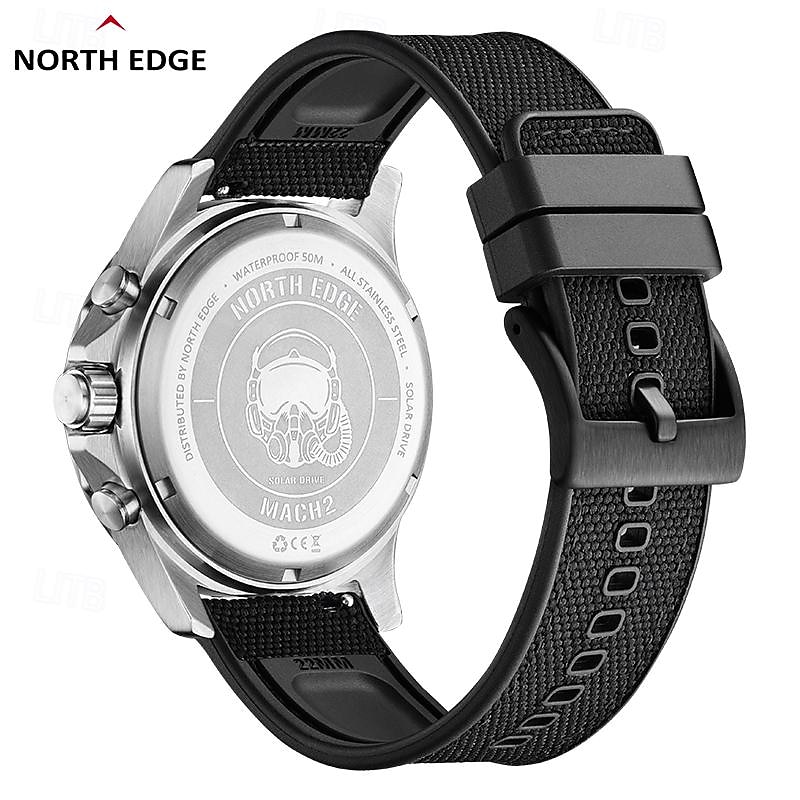 NORTH EDGE Men Quartz Watch Business Digital dial Luminous Waterproof Nylon Strap Watch2
