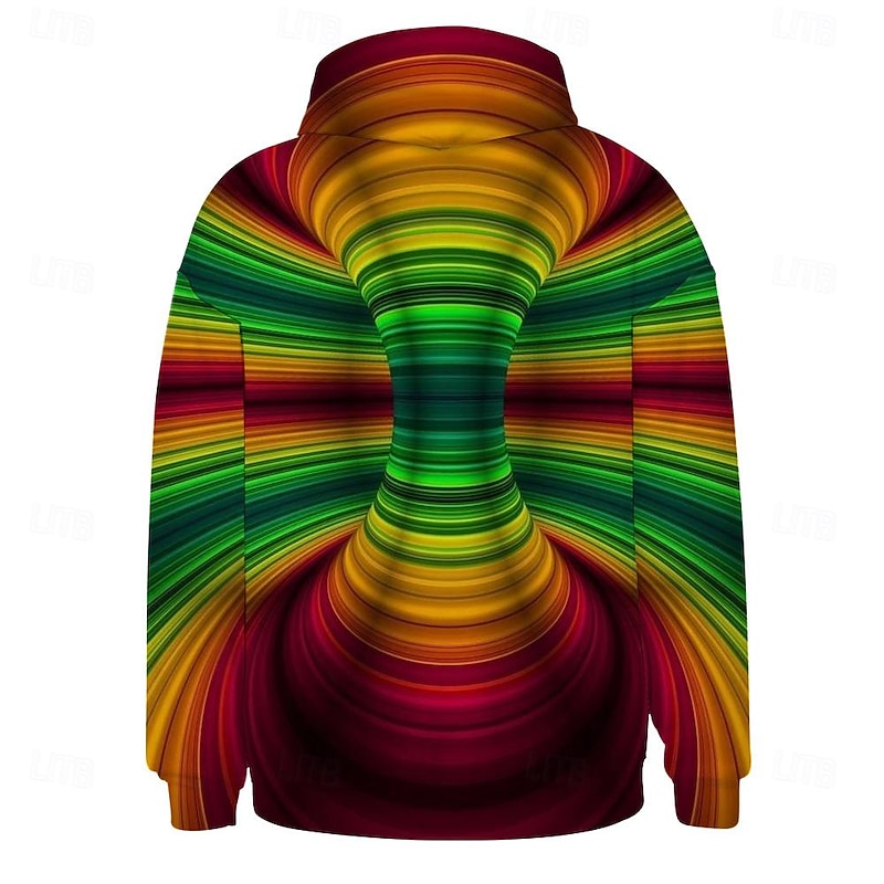 Men's Graphic Hoodie Hoodies Sweatshirt Cool Long Sleeve Hooded Dark Purple / Light Purple Red green Fall Winter Designer2