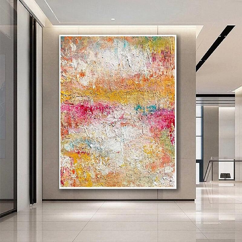 Beige Colorful Painting handmade Brown wabi sabi artwork oil painting hand painted Textured Oil Painting Beige Oil Painting Abstract Canvas Art Modern Horizontal decor art