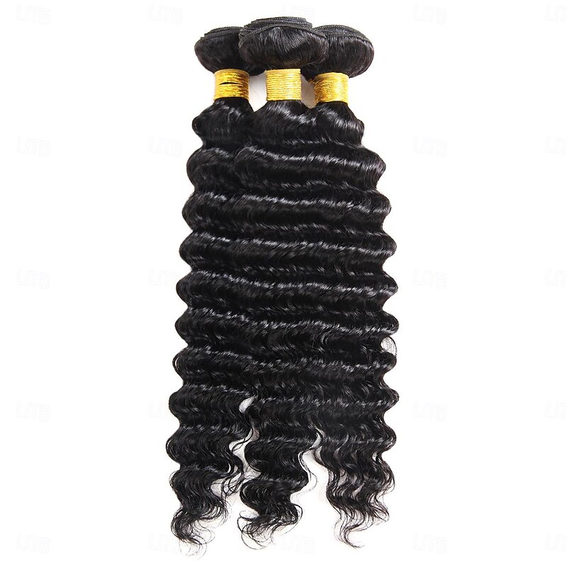 Deep Wave Bundles Human Hair Extensions Real Human Hair Brazilian Human Hair Bundles 100% Curly Bundles Human Hair4