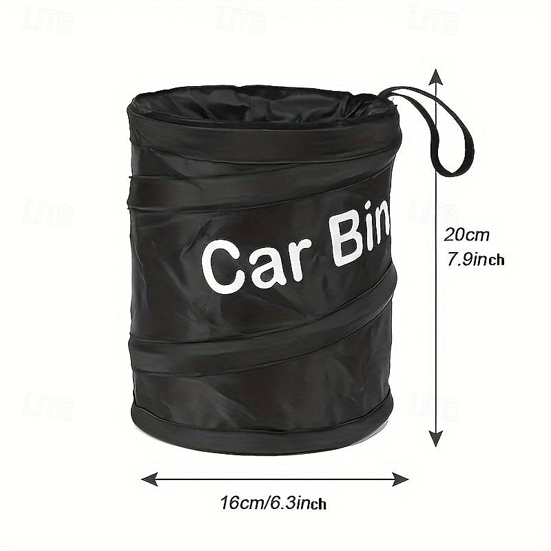 Portable Car Trash Can - Foldable Car Seat Organizer, Paste Storage Bin, Spiral Bucket, Compact and Convenient Vehicle Waste Bin2