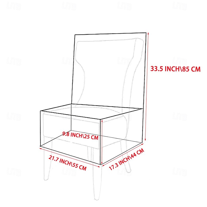 100% Waterproof Dining Chair Covers, Waterproof Kitchen Chair Protectors,Clear Plastic Seat Chair Protector,Keep Your Chair Away from Water Dust Stain and Pet Claws2