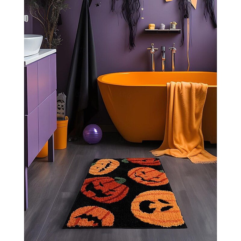 Halloween Decorations Irregular Doormat Kitchen Mat Floor Mat Non-Slip Area Rug Oil Proof Rug Indoor Outdoor Mat Bedroom Decor Bathroom Mat Entrance Rug Ghosts3
