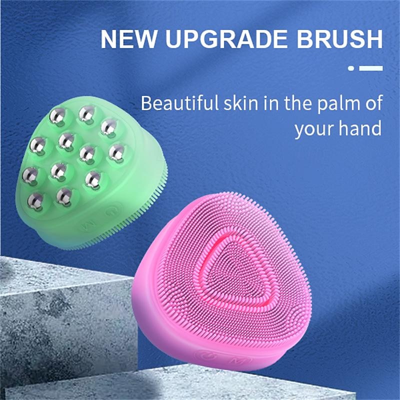 Silicone cleaning ball massage high frequency vibration electric facial cleanser