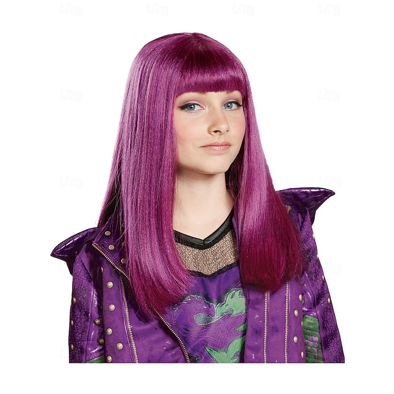 Girl's Descendants 2 Mal Isle Look Wig Halloween Cosplay Party Wigs