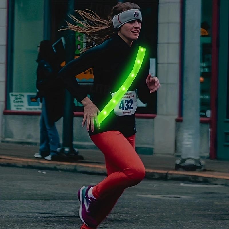 1pc Ultra-Bright Rechargeable LED Safety Vest - Adjustable Reflective Running Gear for Runners with USB Charging, PA Material, and One-Size-Fits-Most Design for Enhanced Visibility and Comfort4