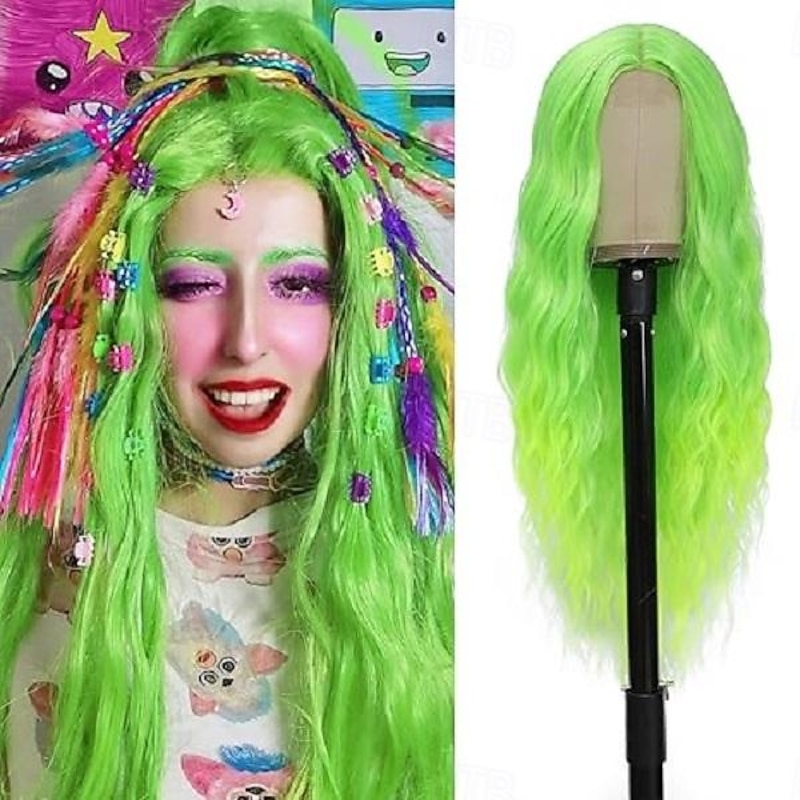 Cosplay Long Wig 28 Inch Middle Part Synthetic Wig Realistic Gifts Party Wigs for Women Daily Use Colorful Wigs Halloween Wigs2