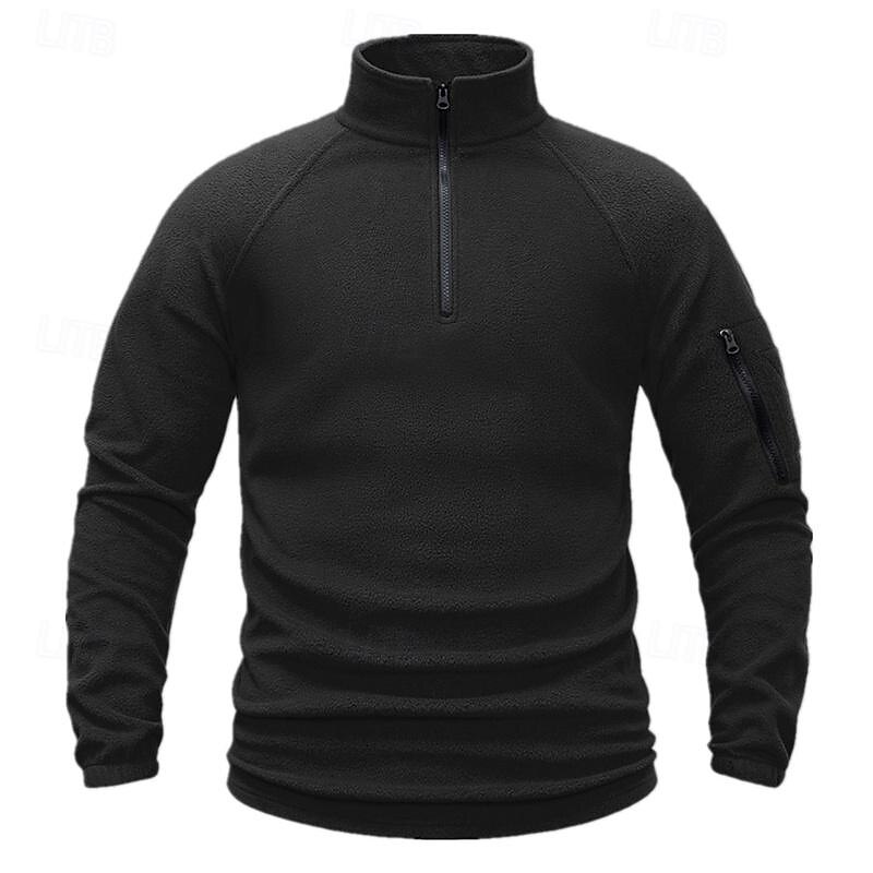 Men's Hiking Fleece Jacket Winter Outdoor Patchwork Soft Comfortable Warm Warm Tactical Jacket Sport Fleece Hooded Jacket Winter Adventure Jacket Climbing Camping / Hiking / Caving Traveling Dark3