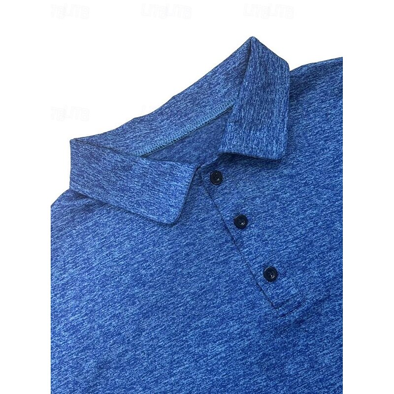 Men's Sport Polo Golf Shirt Casual Holiday Lapel Short Sleeve Fashion Basic Plain Button Summer Regular Fit Dark Brown Black Blue Grey Sport Polo2