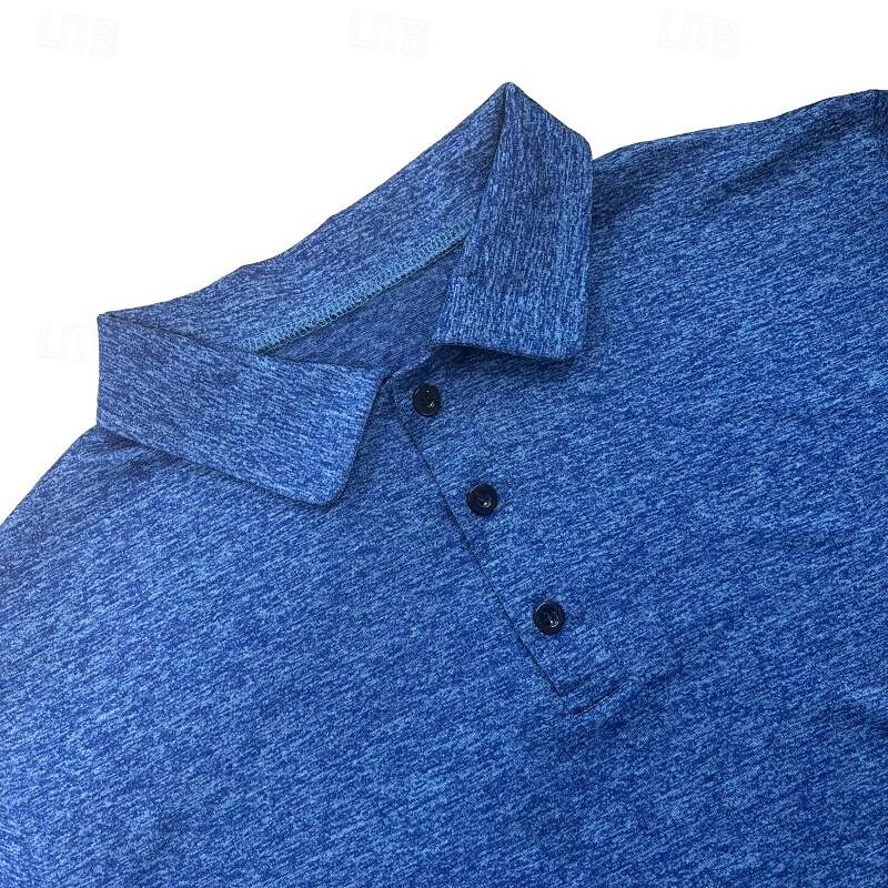 Men's Sports Polo Shirts Golf Shirt Casual Holiday Lapel Short Sleeve Fashion Basic Plain Buttons Summer Regular Fit Dark Brown Black Grey Sports Polo Shirts3