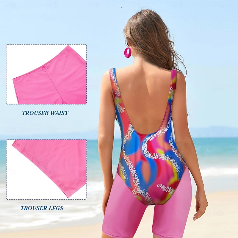 Retro Vintage 1980s Workout Outfits Leggings Accesories Set Fancy Dress Women's Masquerade Party Casual Daily Pride Parade Adults' Top Pants Bag All Seasons3