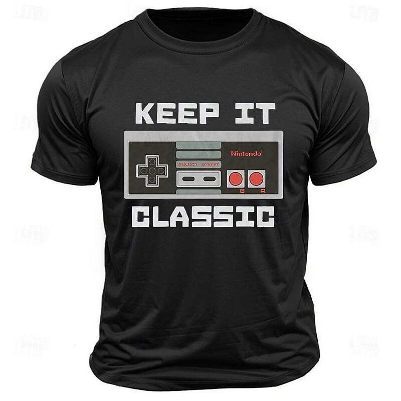 Men's Game Letter Print T shirt Tee Top Short Sleeve T shirt Crew Neck Shirt Sports Classic Casual Street Sports Outdoor Black Dark Blue Dark Gray Summer Spring Clothing Apparel S M L XL XXL2