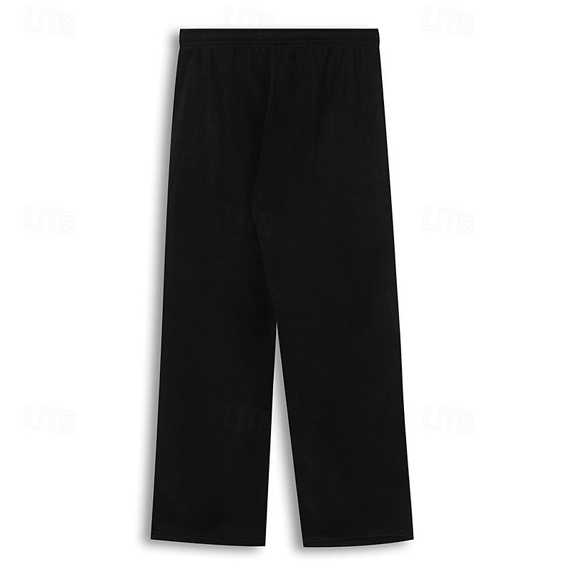 Men's Sweatpants Fleece Pants Joggers Trousers Straight Leg Sweatpants Elastic Waist Straight Leg Solid Color Plain Comfortable Breathable Full Length Sports Outdoor Daily Wear Casual / Sporty4