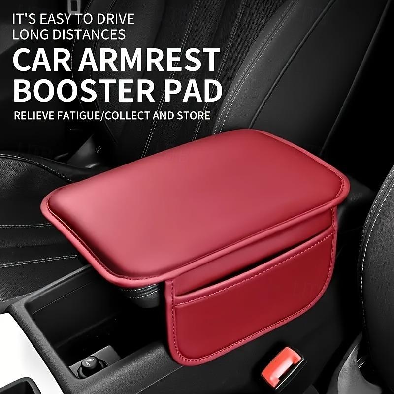 Car Armrest Booster Pad Car Armrest Box Pad  Car-mounted Car Interior Black Brown Red