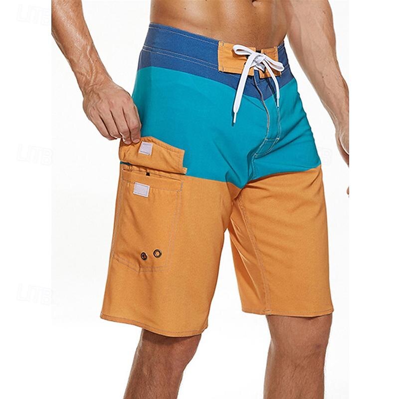 Men's Swim Trunks Swim Shorts Board Shorts Pocket Drawstring Elastic Waistband Shorts Outdoor Sports & Outdoor Beach Fall Quick Dry Lightweight Soft Swimming Surfing Beach Standard Fit Sportswear2