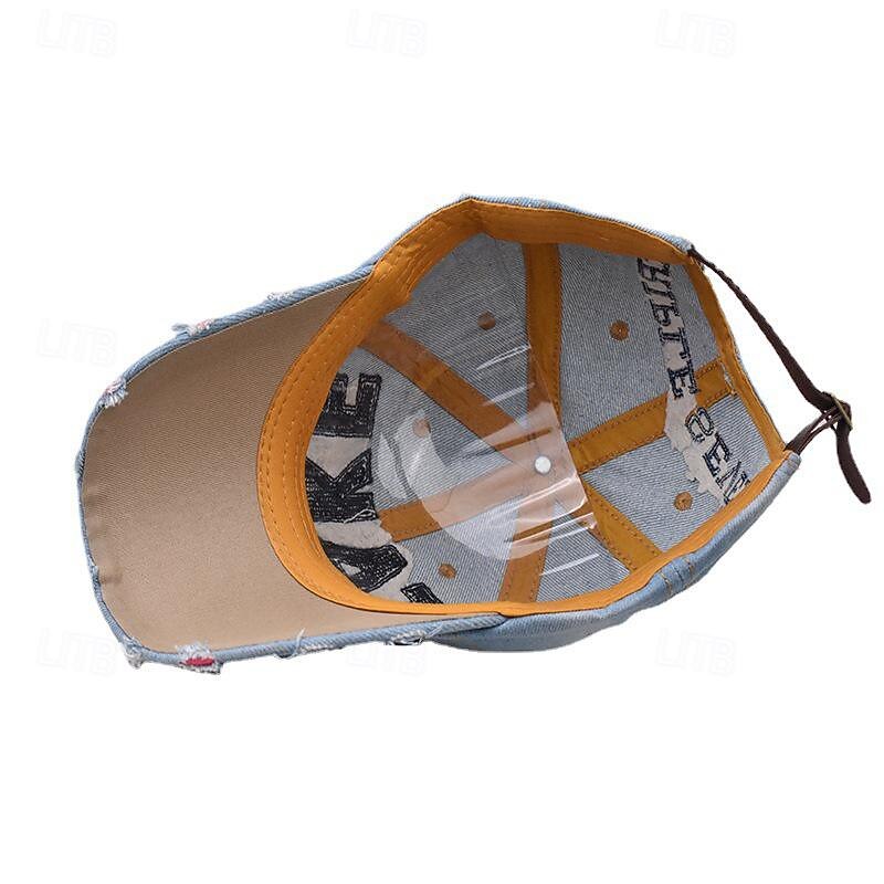 Men's Baseball Cap Sun Hat Trucker Hat Yellow Wine Polyester Embroidered Fashion Casual Street Daily Letter Adjustable Sunscreen Breathable4